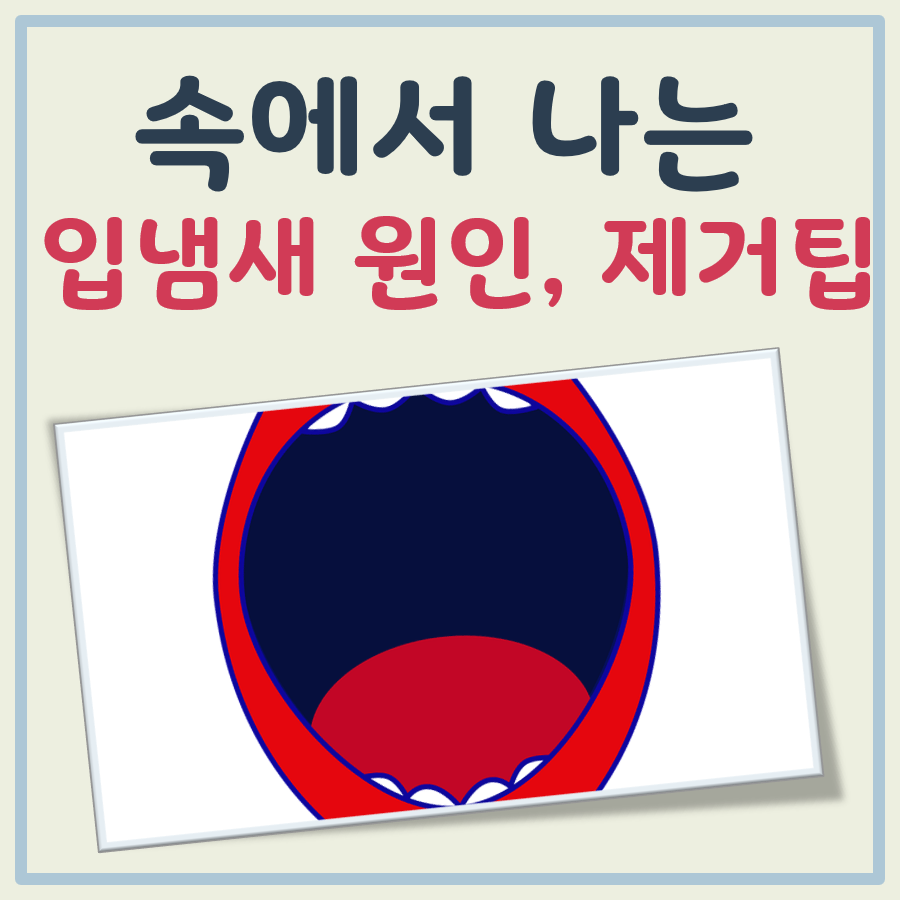 속에서 나는 입냄새 원인과 제거 방법
