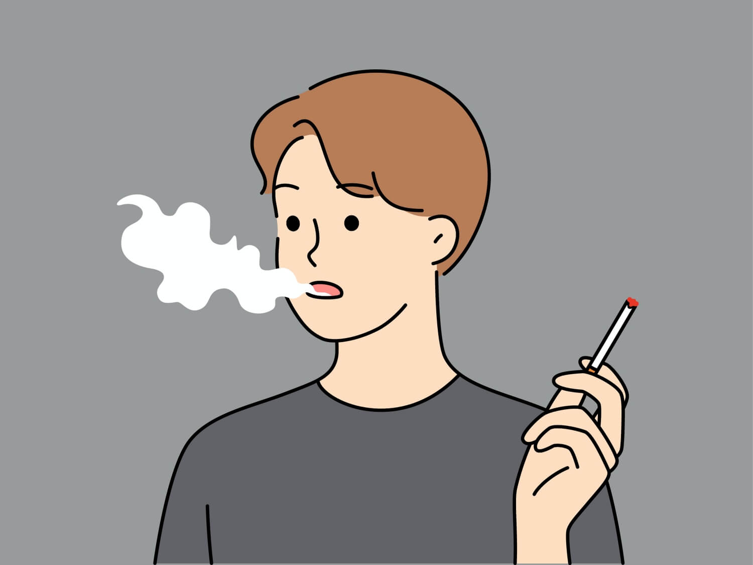 담배를-피우고-있는-남성