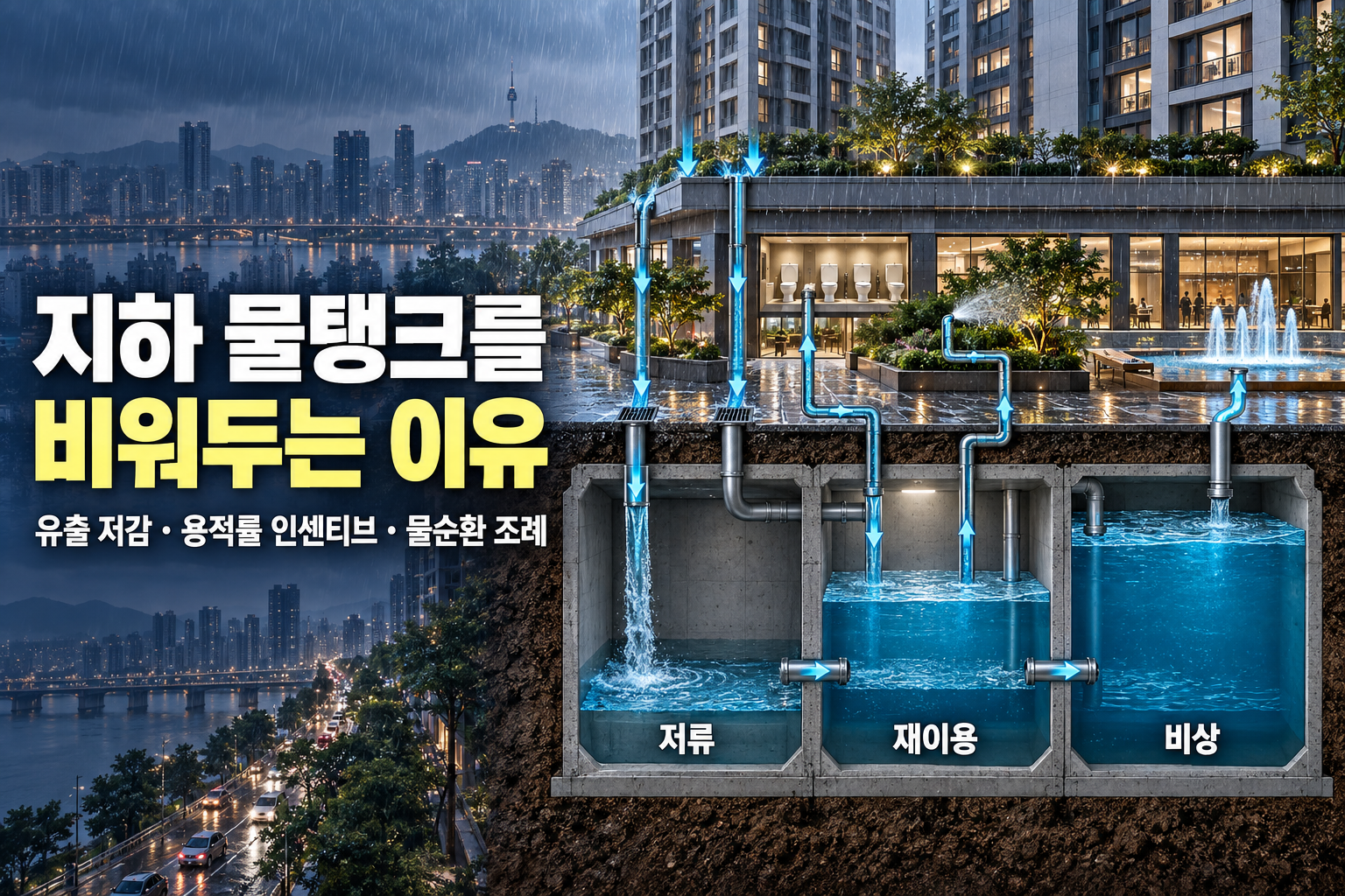 주상복합 지하 물탱크를 비워두는 이유