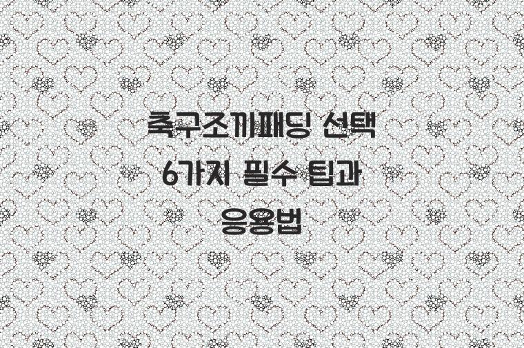 축구조끼패딩