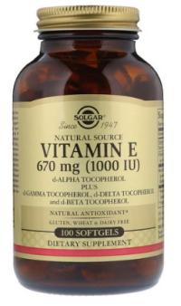 솔가 비타민 E 1000IU 믹스드 토코페롤 소프트젤, 100정, 1개
