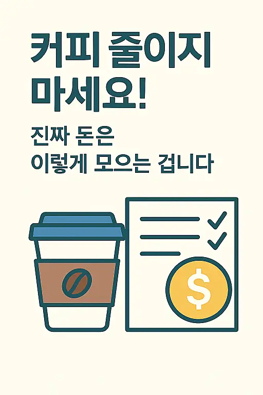 커피와 가계부, 절약 이미지