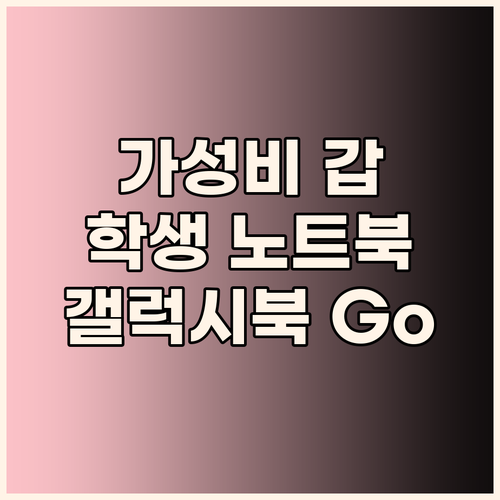 휴대성과 성능을 한 번에! 갤럭시북