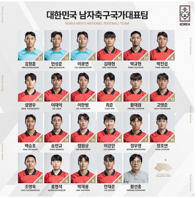 항저우 아시안 게임 축구일정 실시간 무료중계