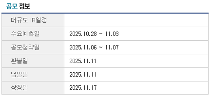 그린광학 공모정보
