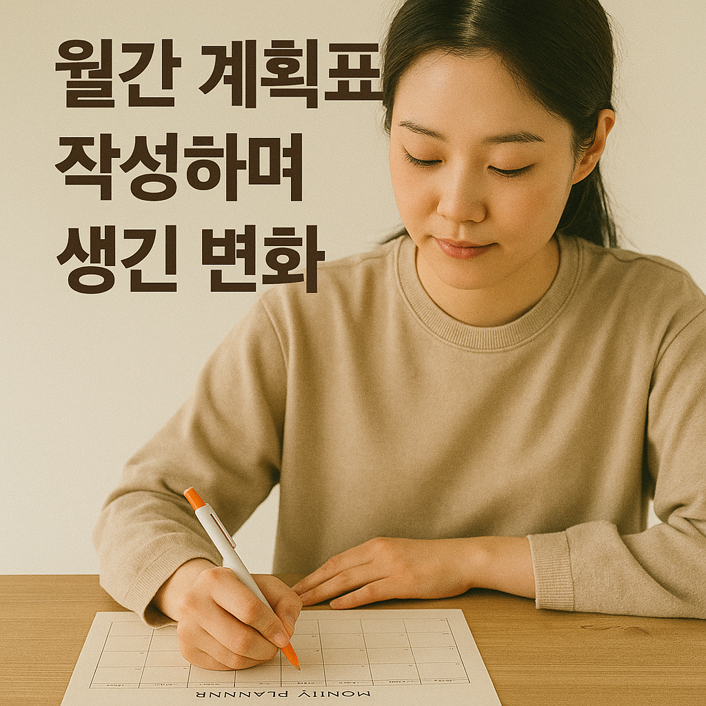 월간 계획표 작성하며 생긴 변화