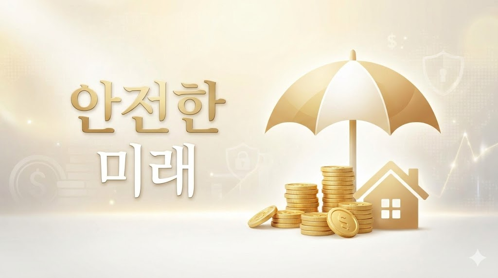 안전한 미래 자산 보호를 위한 효율적인 보험 설계 컨셉 아트