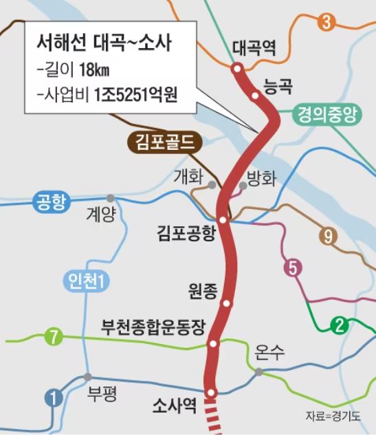 대곡소사선 개통&amp;#44; 노선도 배차간격 장단점 수혜지역은?