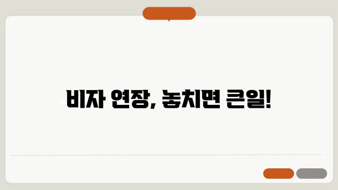 비자 연장 신청