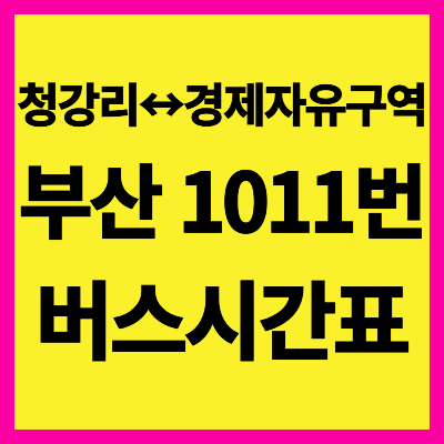 부산 1011번 버스 시간표