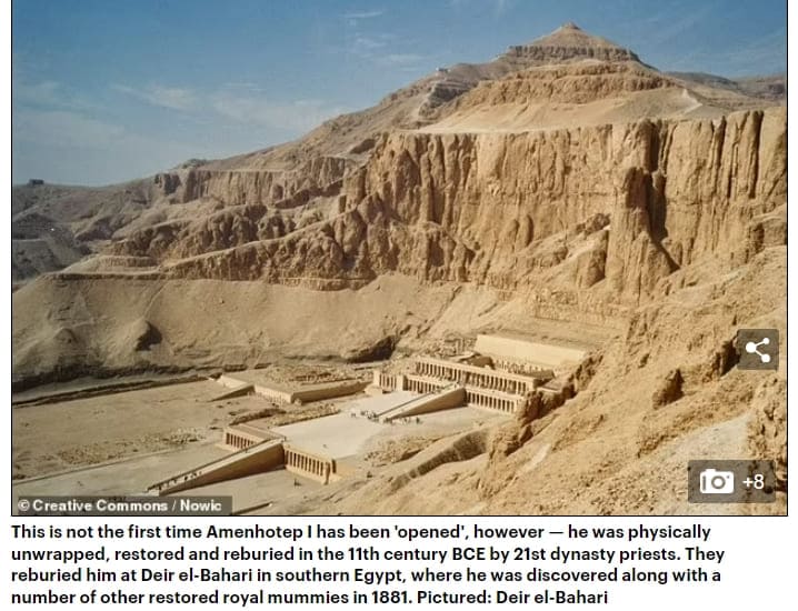 3,500년 된 이집트 왕의 미이라 베일 벗겨지다 VIDEO:3,500-year-old mummy of an Egyptian king has been 'digitally unwrapped' for the first time