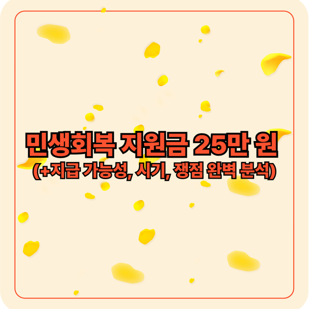 민생회복 지원금 25만 원
