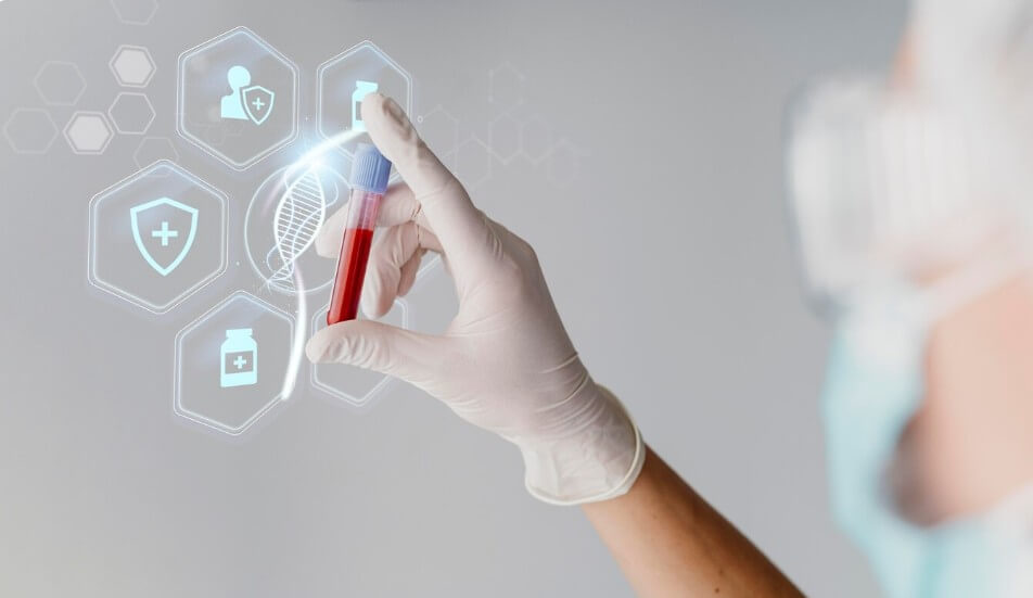 조직 검사하는 모습