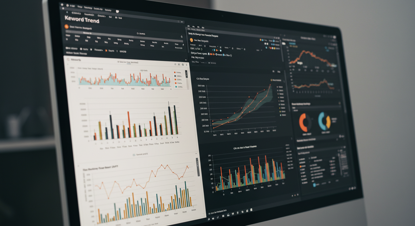 광고 단가와 트렌드를 한눈에 파악할 수 있는 키워드 분석 화면