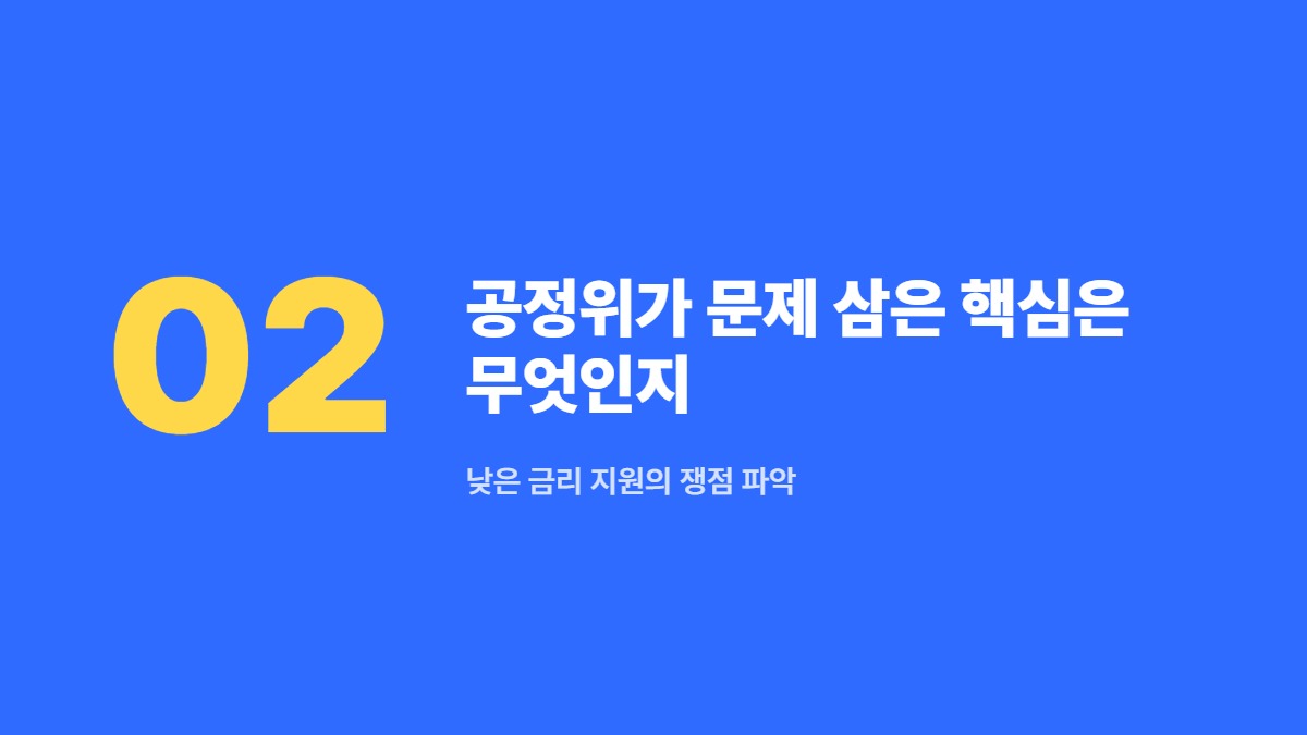공정위가 문제 삼은 핵심은 무엇인지 — 낮은 금리 지원의 쟁점 파악
