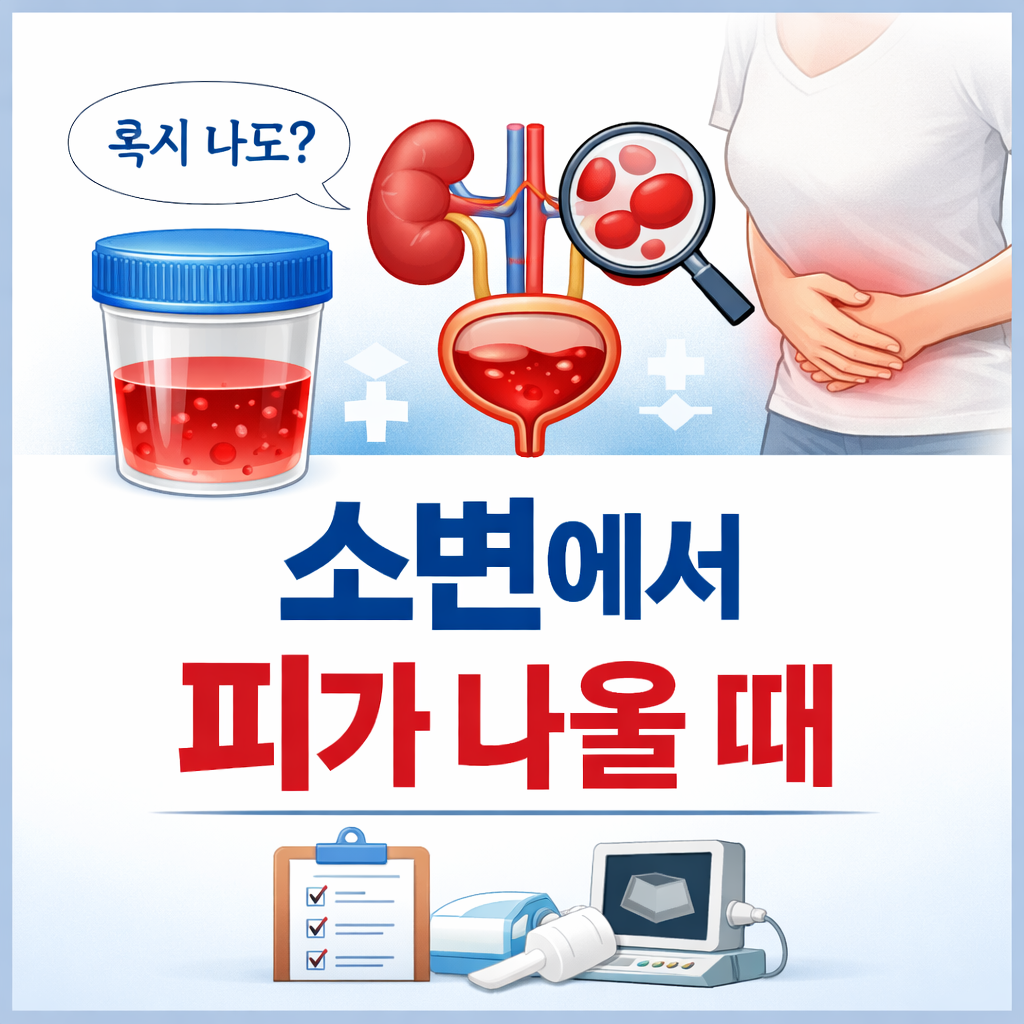 소변에서 피가 나오는 경우