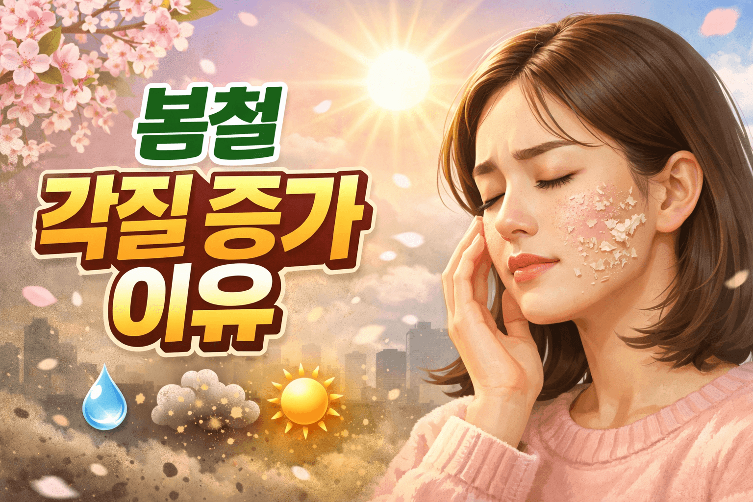봄철 각질 증가 이유 총정리, 환절기 피부관리 핵심 가이드