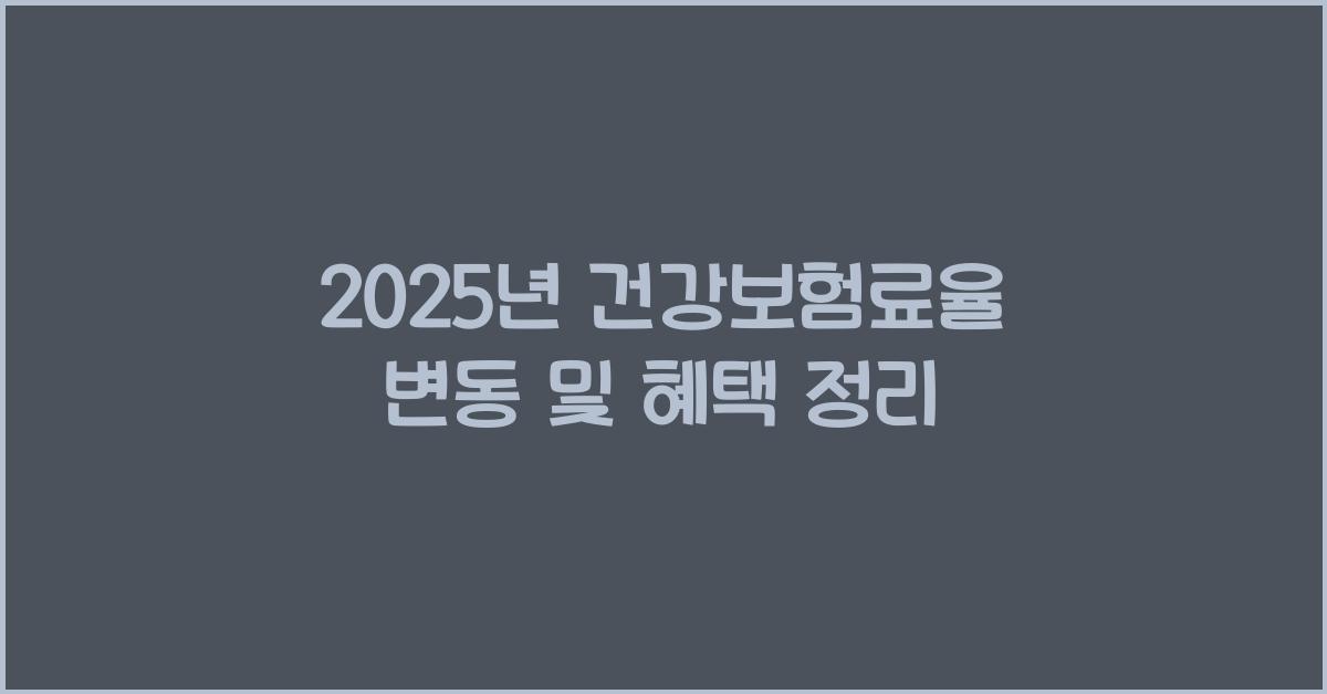 건강보험료율 변동