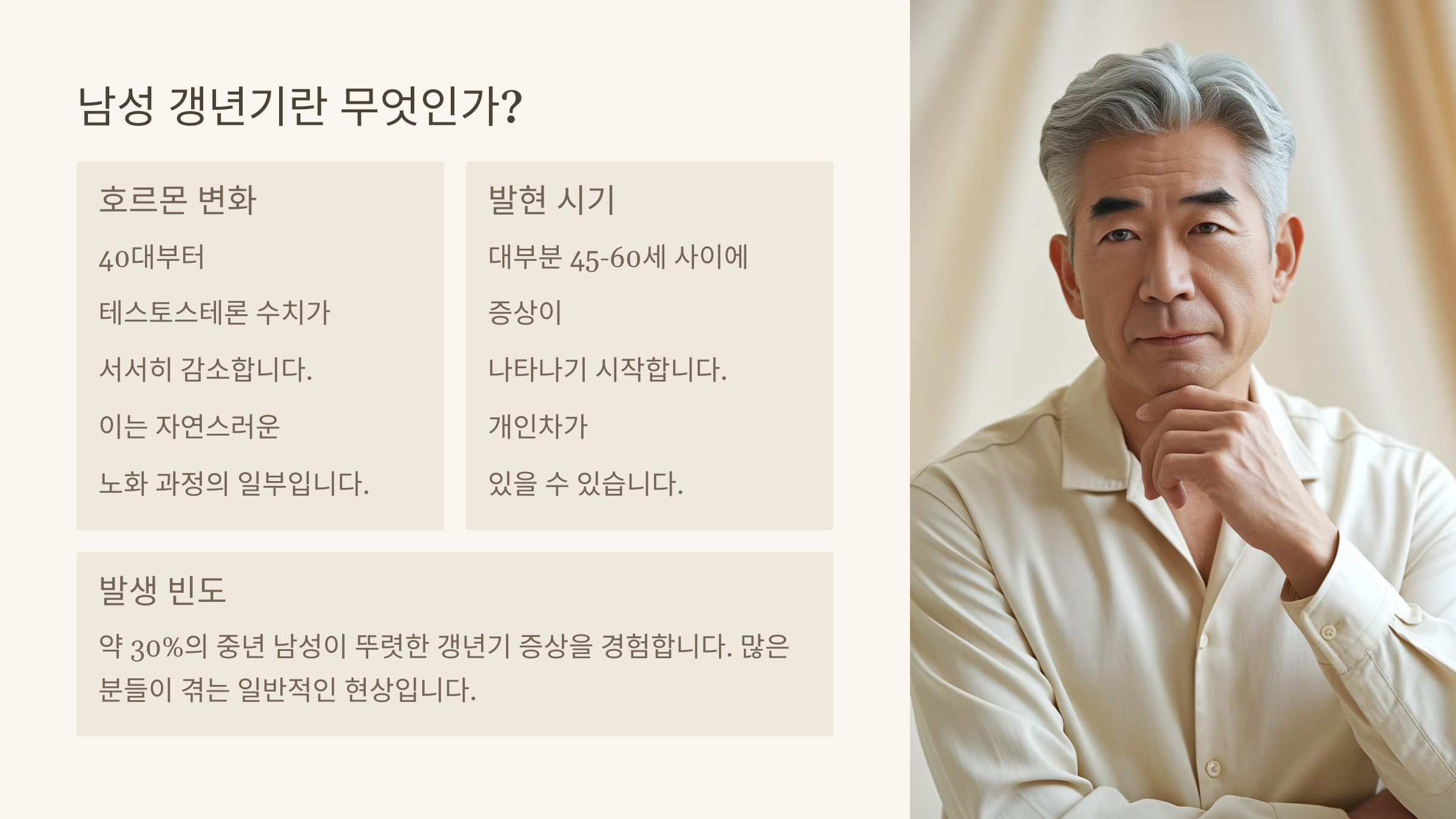 남성 갱년기 증상과 대응