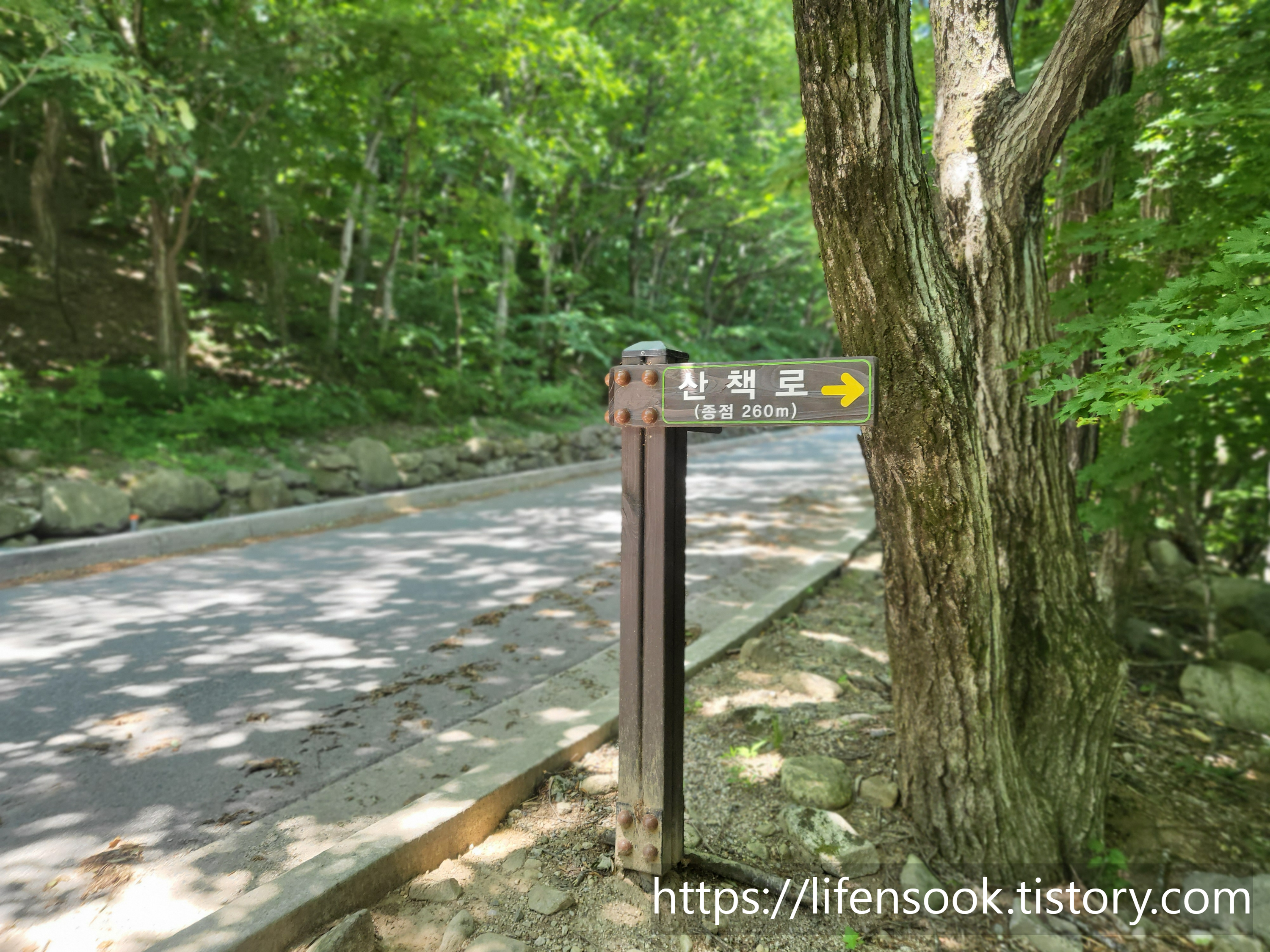 금강산 화암사 산책로 이정푶 2