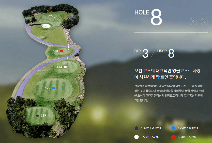 롯데스카이힐제주 컨트리클럽 오션코스 8