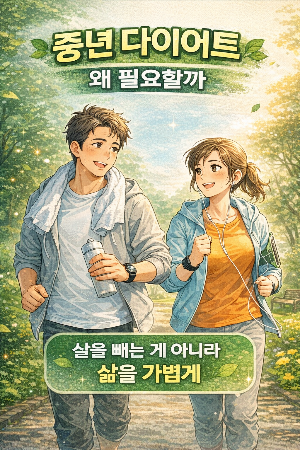 중년 다이어트! 살을 빼는 게 아니라 삶을 가볍게 하는 방법