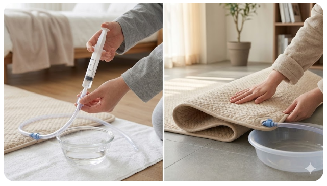 스팀보이 온수매트 물빼기 방법