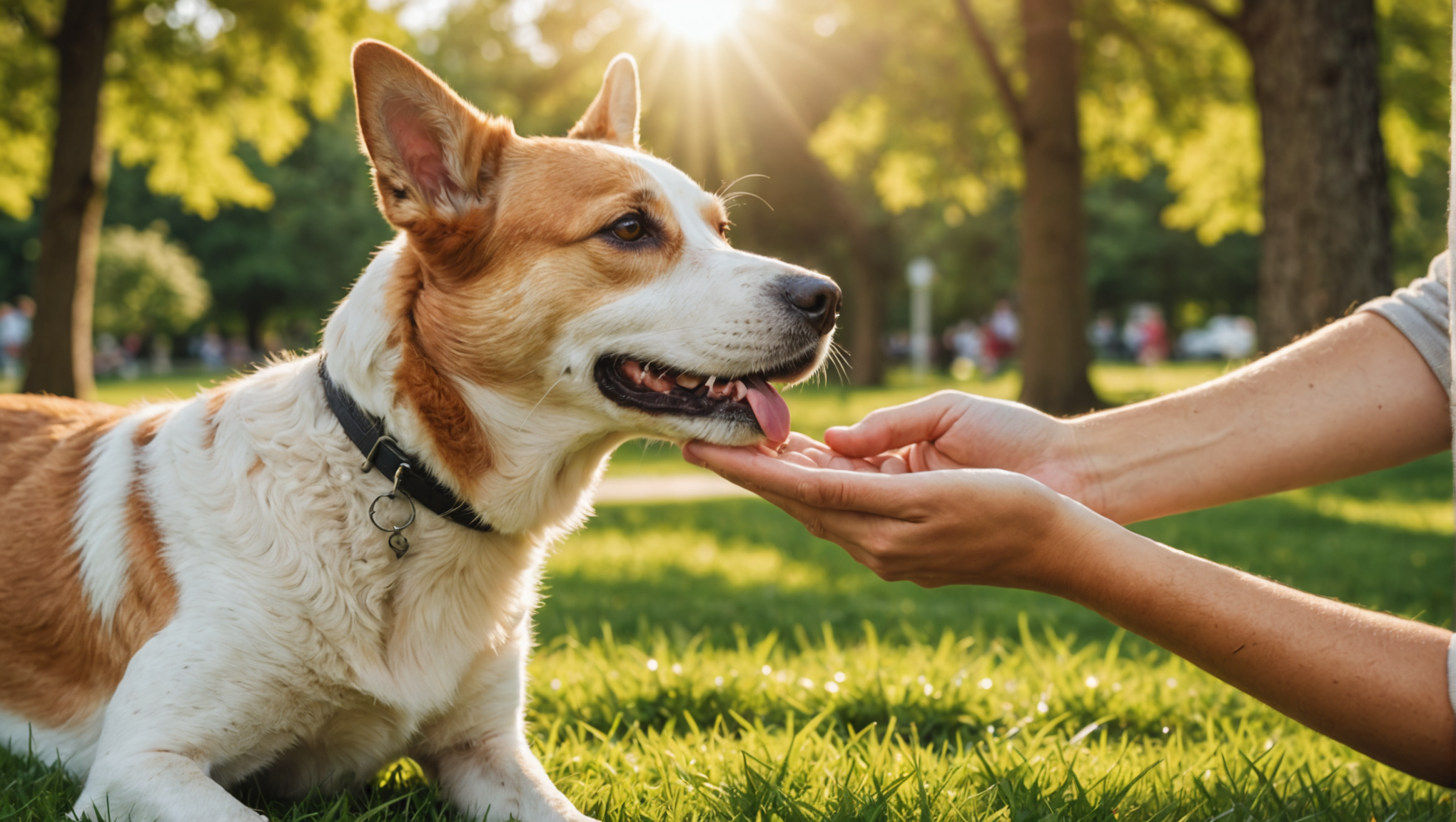 강아지와 사람이 소통하는 모습
