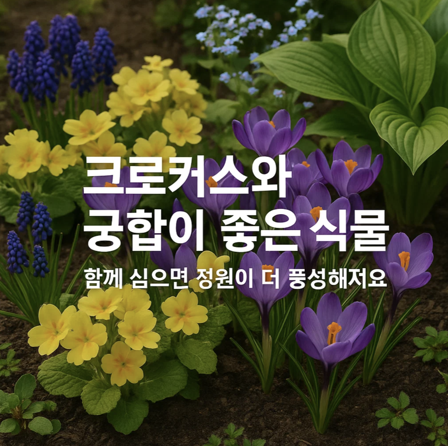 크로커스와 궁합이 좋은 식물, 함께 심으면 정원이 더 풍성해져요