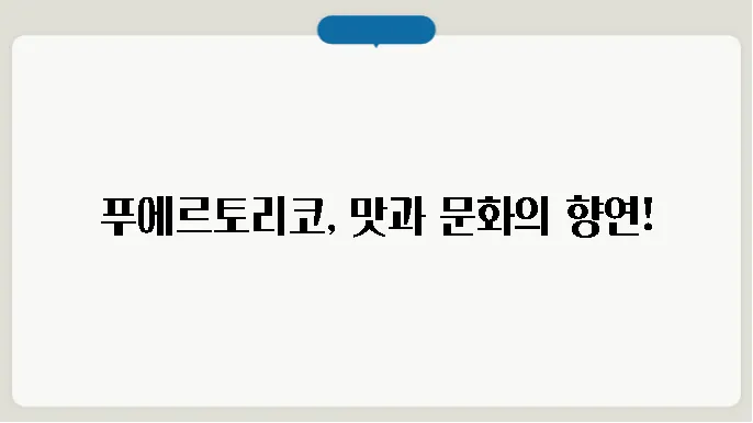 푸에르토리코 음식, 인구, 특징