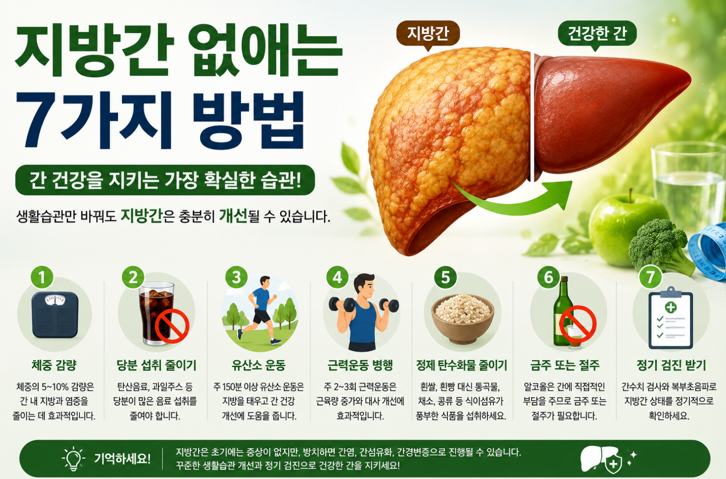 지방간 관련 건강관리 이미지