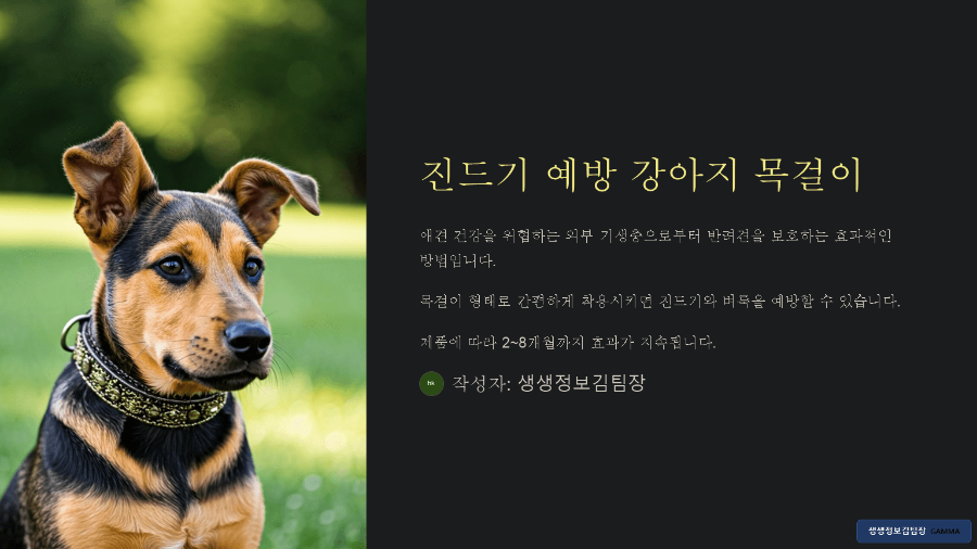 진드기 예방 강아지 목걸이