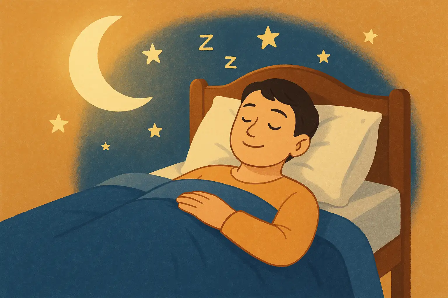 편안하게 숙면하는 사람