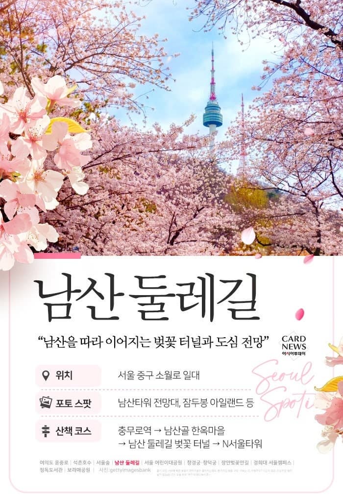 서울 벚꽃 명소 10곳 소개