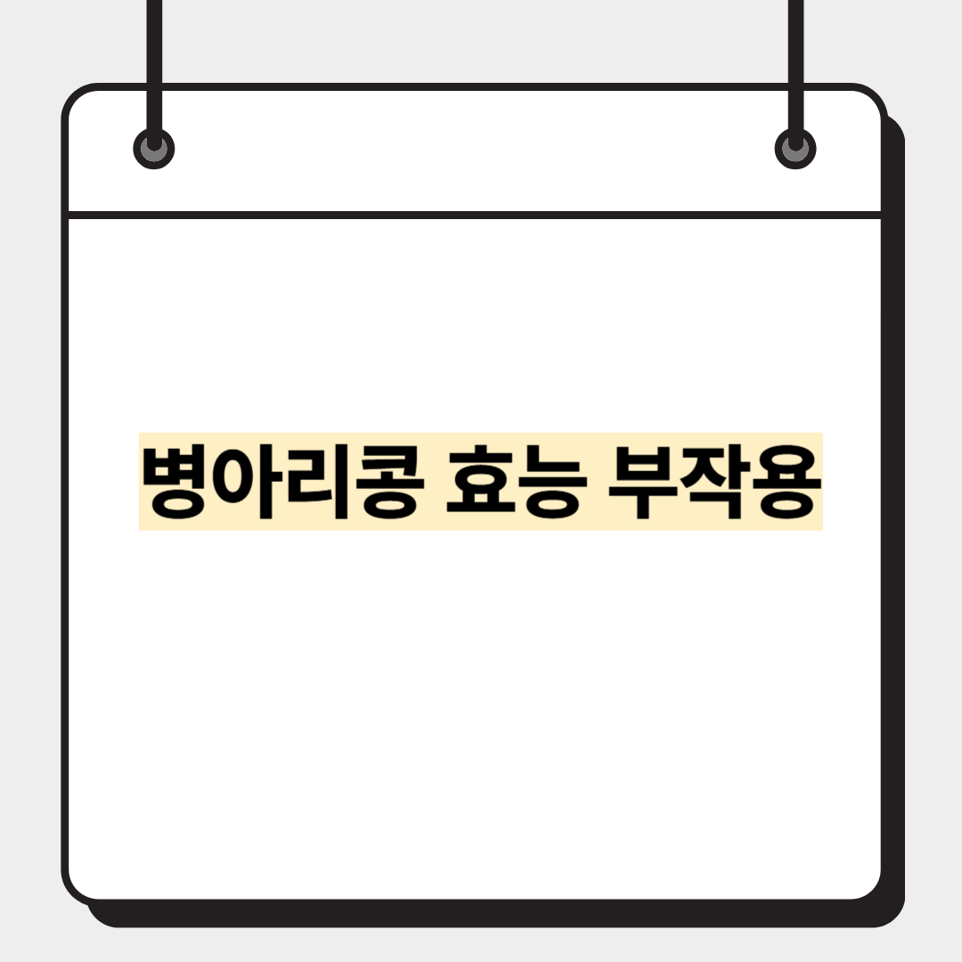 병아리콩 효능 부작용