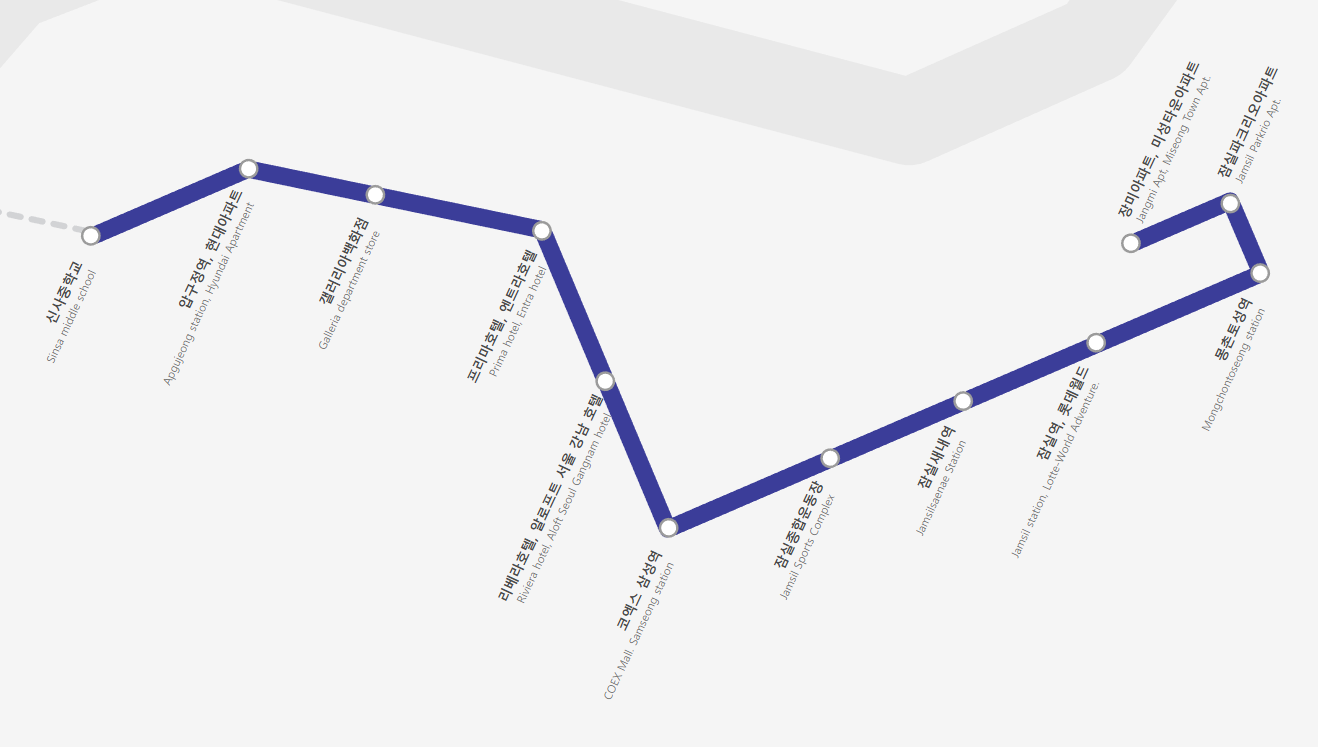 공항버스 6006 노선도