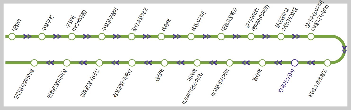 6003번 공항버스 노선도