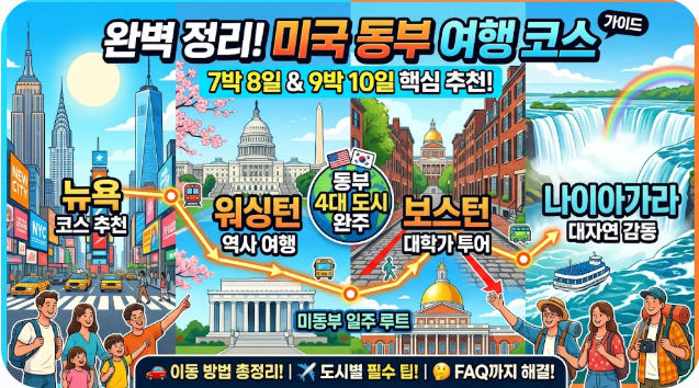 미국 동부 여행 코스
