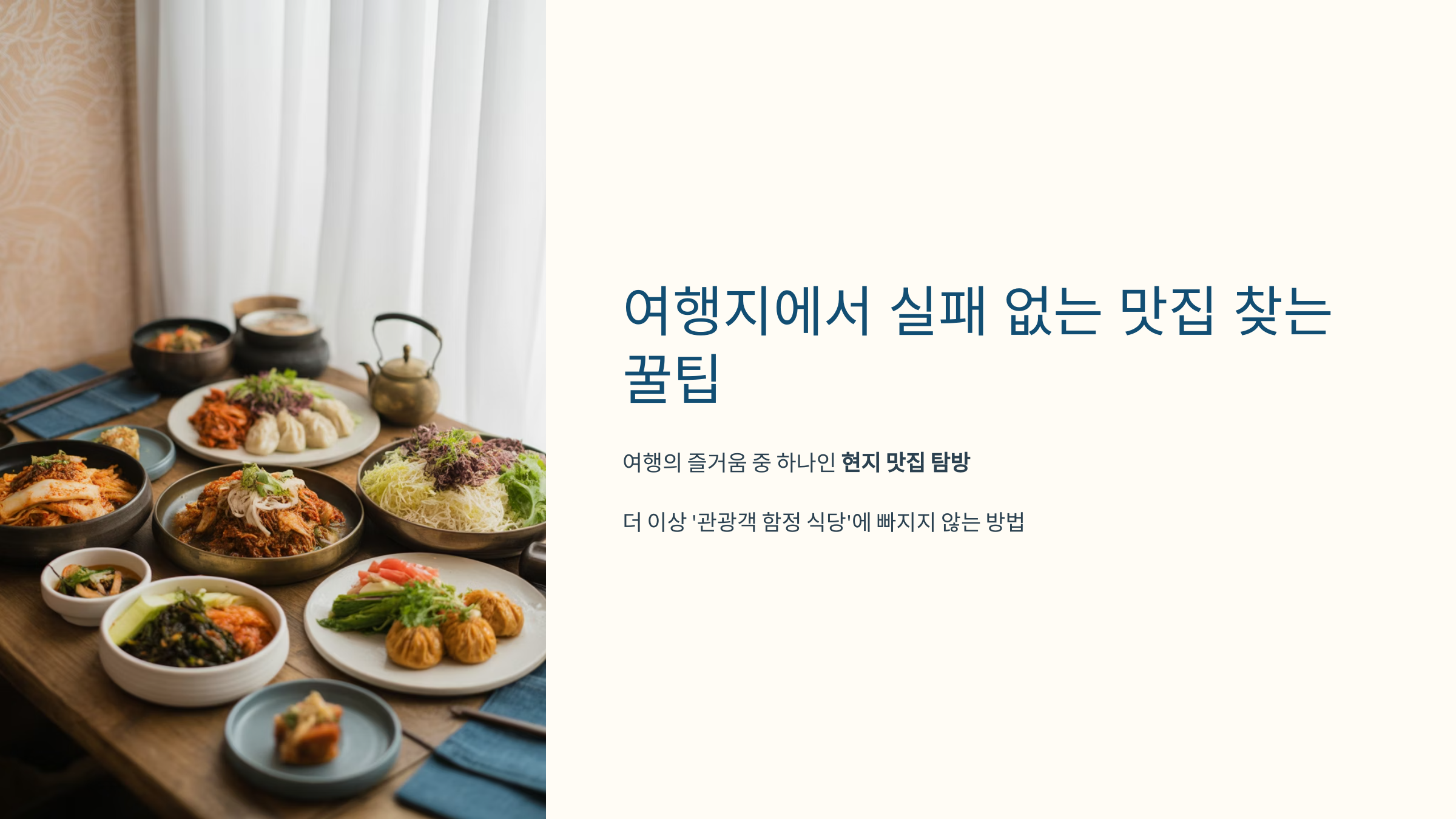 여행지 맛집 찾는 꿀팁