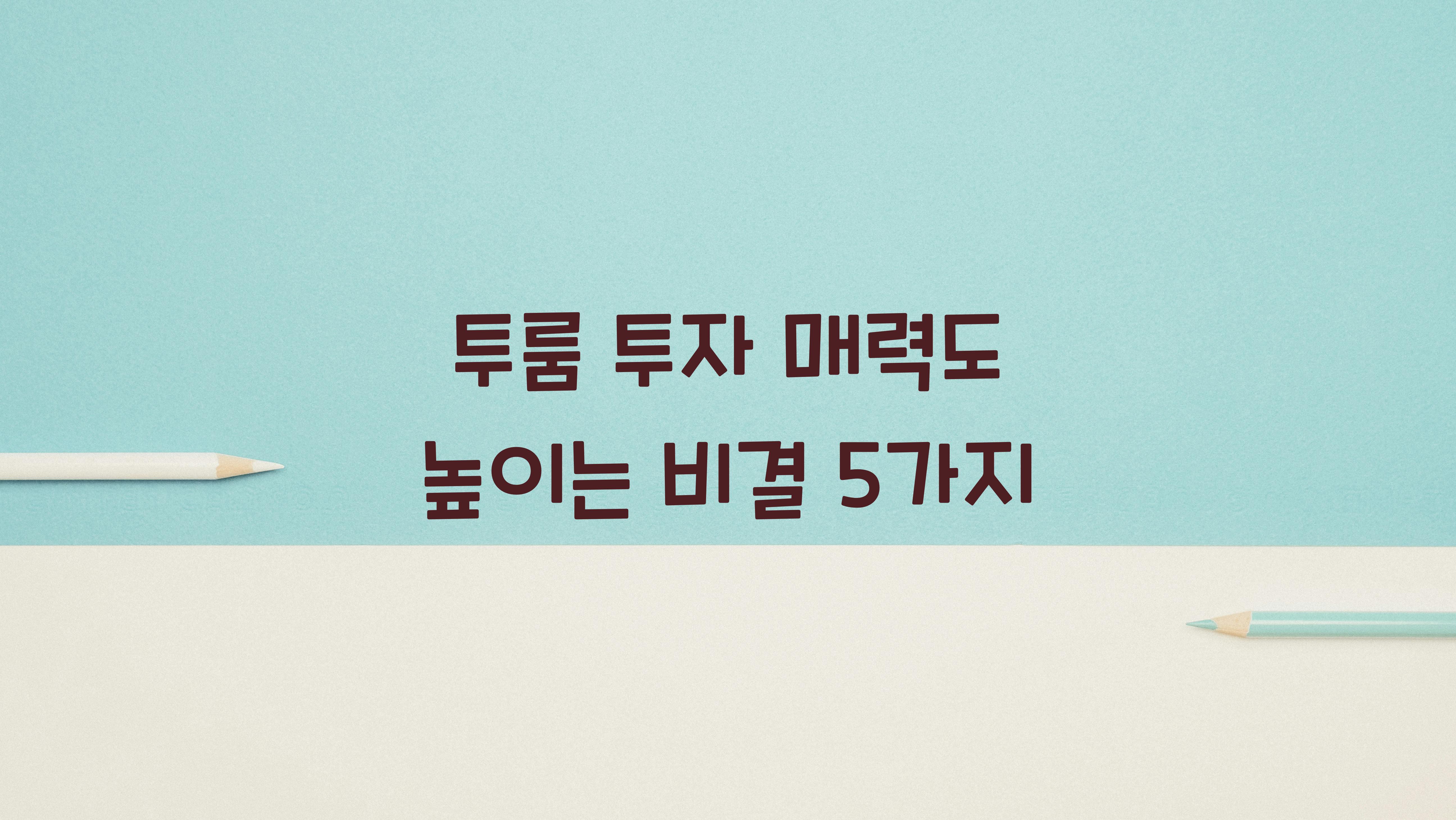 투룸 투자 매력도