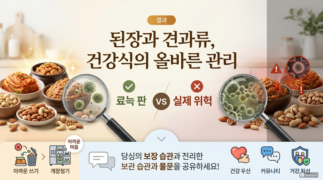 된장과 견과류, 건강식의 올바른 관리