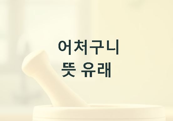 어처구니 뜻 유래