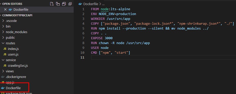 도커 파일 생성