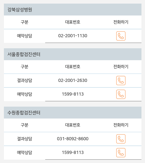 강북삼성병원 건강검진