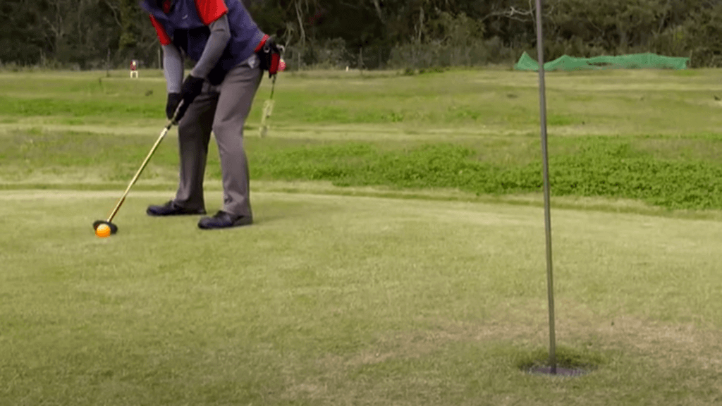 파크골프 퍼팅모습 이미지