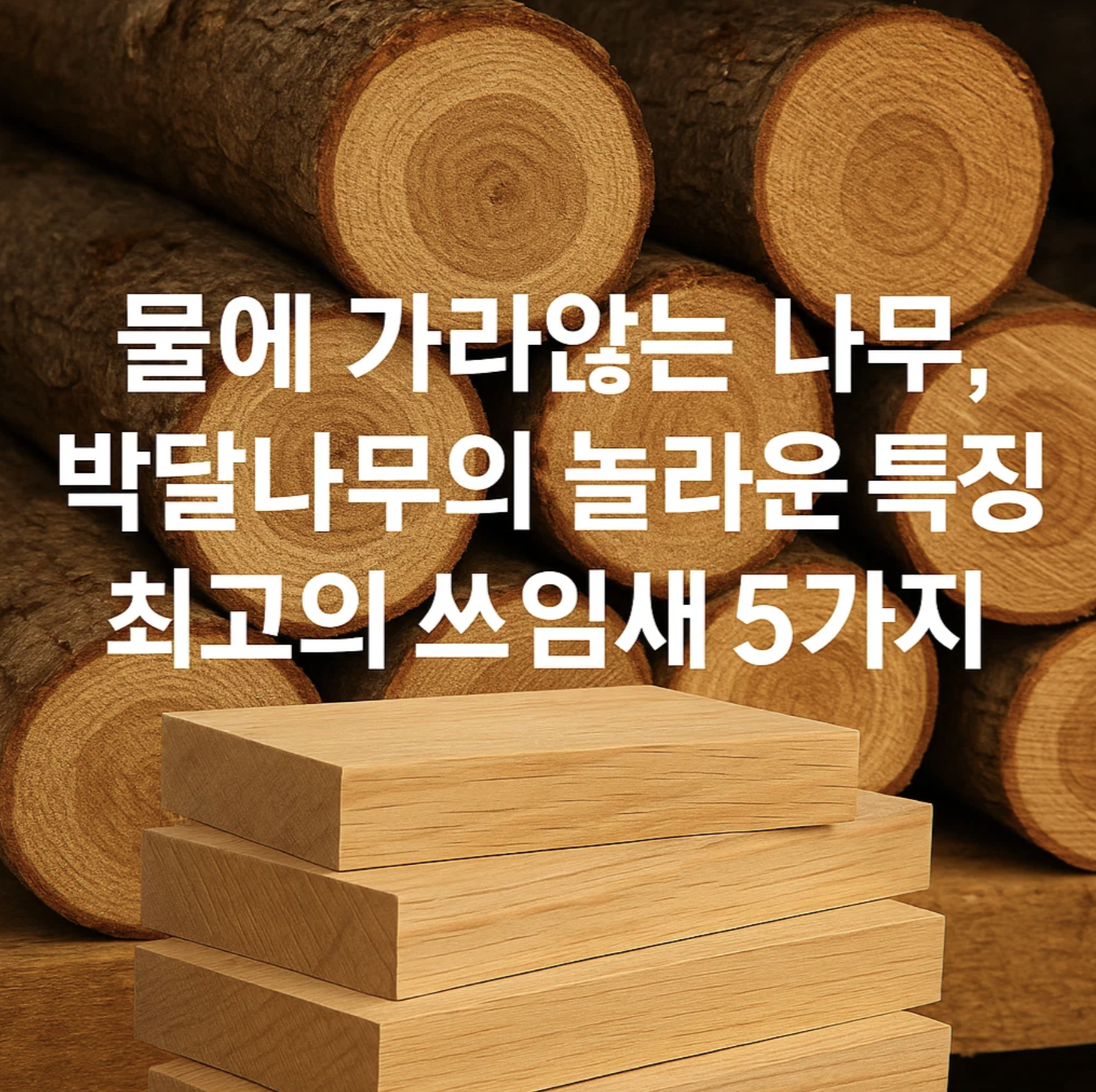 물에 가라앉는 나무, 박달나무의 놀라운 특징과 최고의 쓰임새 5가지