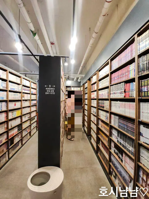 하남 냥이툰 만화책 장르별 서가