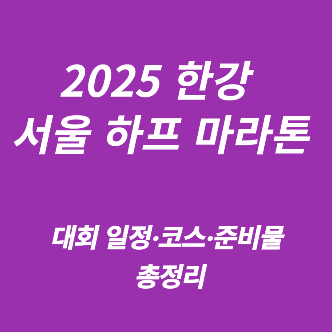 2025 한강 서울 하프 마라톤