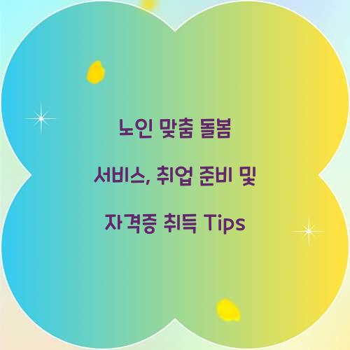 노인 맞춤 돌봄 서비스