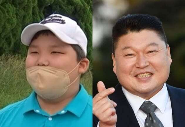 강호동과 강호동 아들인 강시우의 모습